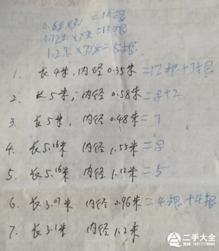 水泥制管磨具清單 水泥制管磨具清單